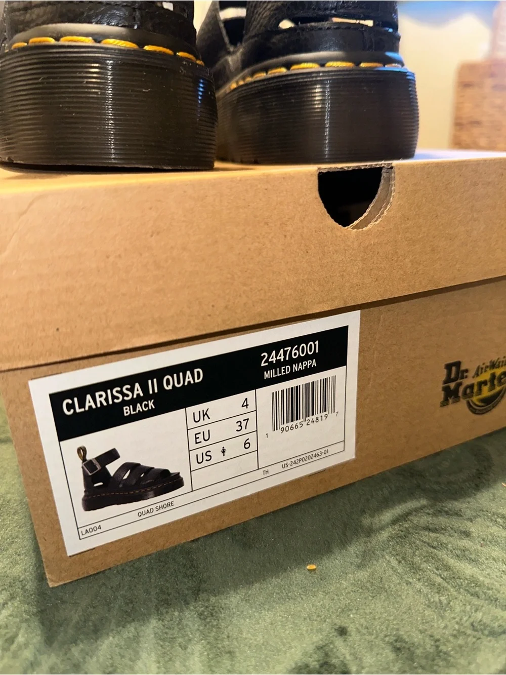 Dr. Martens Clarissa Quad Black Sandal
